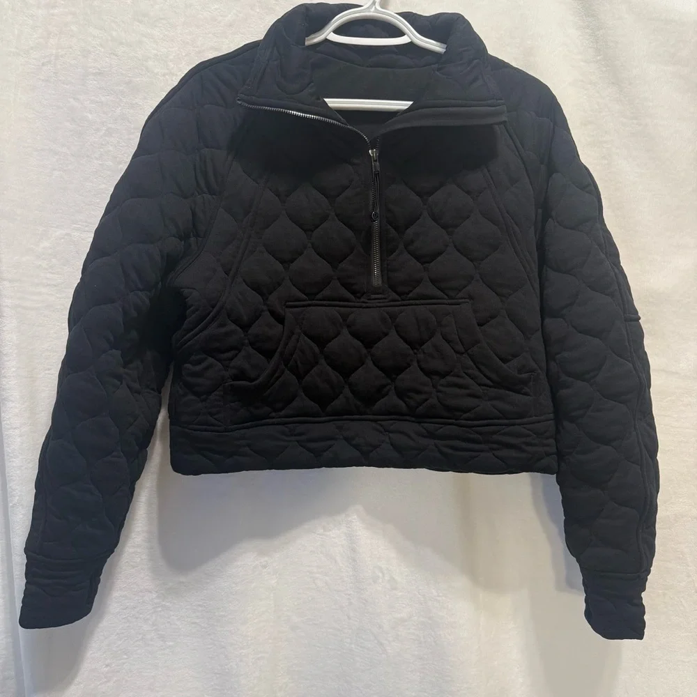 Lululemon Athletica Black Quilted Cropped Puffer Jacket - Picture 3 of 13